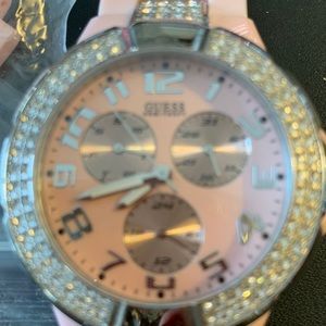 Pink and silver Guess watch brand new